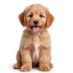 Obraz premium The healing smile of the cute pet golden retriever