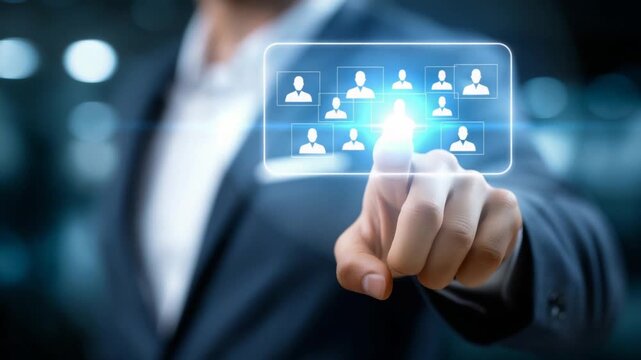HR specialist reviewing candidate shortlist at an office, illustrating recruitment process, human resources, talent evaluation, professional assessment and modern hiring workflow