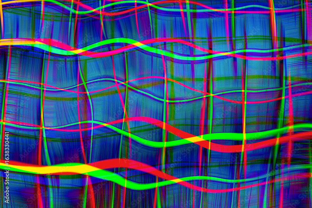 Poster  A multicolor pattern of distorted squares abstract background