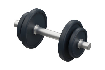 Dumbbell for Strength Training and Muscle Building on a Dark Background Illustrating Fitness and Exercise Equipment for Weightlifting