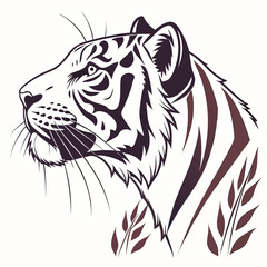 Obraz premium vector illustration of a tiger