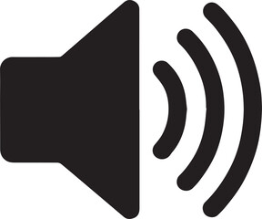 sound icon silhouette vector