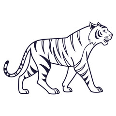 white tiger vector