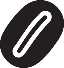 Silhouette Style Vector Coffee Bean Logo Design Icon – Minimal Beverage Symbol for Café, Organic Brand, Barista Emblem, Monochrome Seed Graphic Illustration for Print