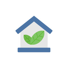 green ecology flat icon design