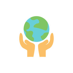 green ecology flat icon design