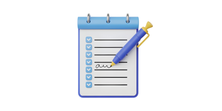 Notebook with checklist and pen for task management productivity and organization depicting work management and planning for success with efficiency