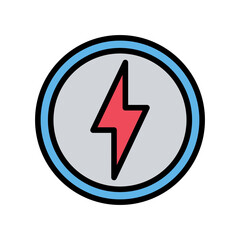 Power Icon Vector Illustration Color Version        