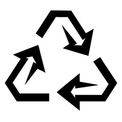 Clean Outline Recycling Arrows Circle Vector