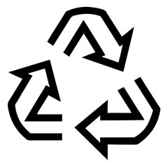 Clean Outline Recycling Arrows Circle Vector