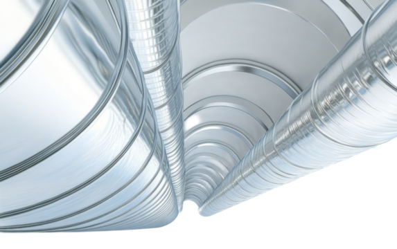 Air duct isolated on white background, png