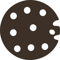 Fototapeta premium Silhouette Style Vector Biscuit Logo Design Icon – Minimal Cookie Symbol for Bakery, Café, Dessert Branding, Monochrome Snack Illustration, Simple Food Graphic for Print