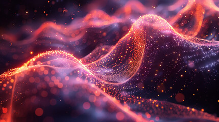 "Abstract Representation of DNA with Glowing Strands: Illuminated Molecular Helix Symbolizing Genetic Energy, Life Structure, and Biotechnological Innovation"