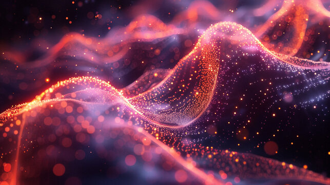 "Abstract Representation of DNA with Glowing Strands: Illuminated Molecular Helix Symbolizing Genetic Energy, Life Structure, and Biotechnological Innovation"