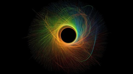 Abstract swirling colors space vortex