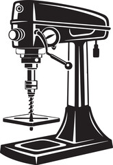 vector drawing of a microscope
