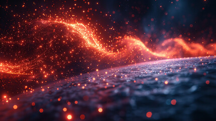 "Abstract Representation of Molecular Interactions in Dynamic Motion: Visualizing Atomic Bonds, Chemical Energy Exchange, and the Essence of Microscopic Connectivity"