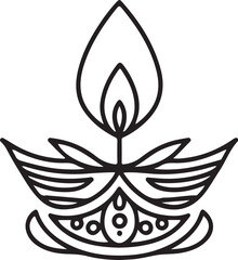 Diwali lamp icon