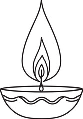 Diwali lamp icon