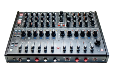 Analog mixer isolated on white background, png