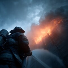 Firefighter in Action	