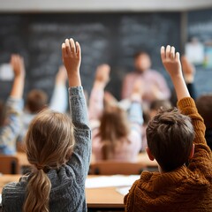 School Children in Classroom	