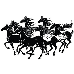 silhouette of a horse illustration vector