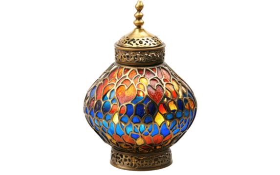 Arabian Lamp isolated on white background, png