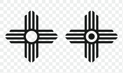 Zia Symbol Icon Design Silhouette for New Mexico Heritage