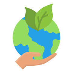 Eco Friendly Icon Vector Illustration Flat Version