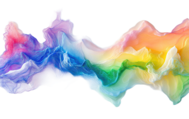 Aurora isolated on white background, png