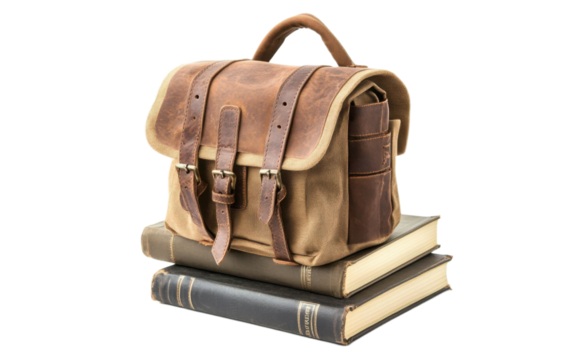 Back to school Student backpack isolated on white background, png