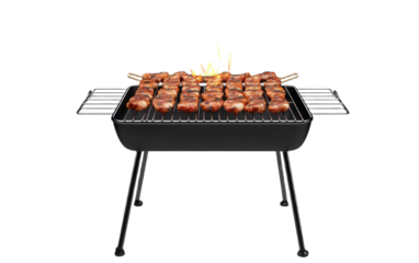 Barbecue grill isolated on white background, png
