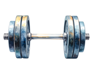 Gym dumbbell vector isolated transparent background 