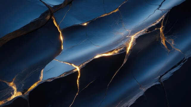 Dark Blue Fractured Surface with Glowing Gold Veins marble tile taxture background polished glossy matte flooring wall slab pattern 2025 2026 new design download