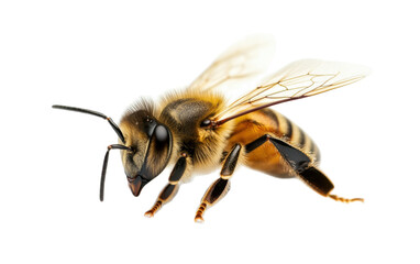 Bee isolated on white background, png
