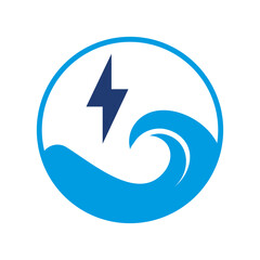 Wave Energy Icon Vector Illustration Flat Version