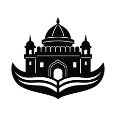 Maratha Emblem with Gold Engravings and Fort Design