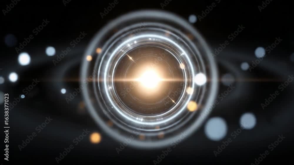 Poster abstract technological core: a futuristic, abstract representation of a technological core pulsates 