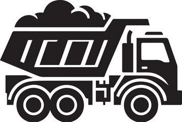 Dump truck illustration icon