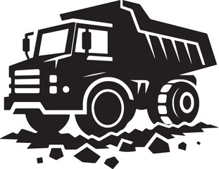 Dump truck illustration icon