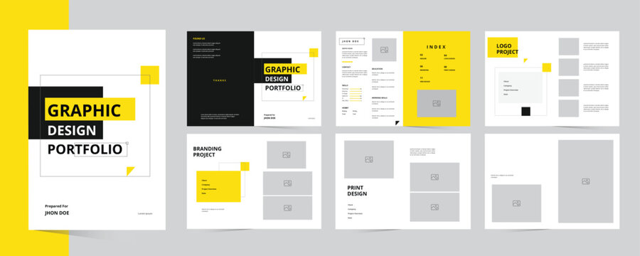 Graphic design portfolio creative modern and minimal design layout