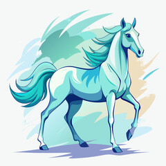vector illustration of a horse