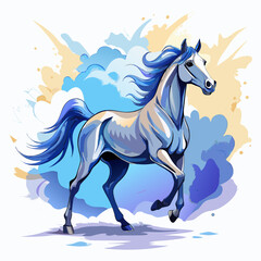 vector illustration of a horse