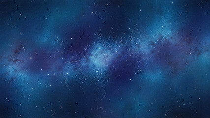 Deep Blue Galaxy Nebula with Numerous Stars and Cosmic Dust space cosmos