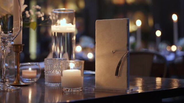 An elegant table with candlelight, floral decor, and a crafted menu for a memorable special occasion