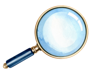 Magnifying glass search icon vector transparent background