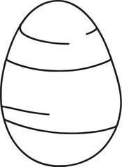 Easter egg simple line icon