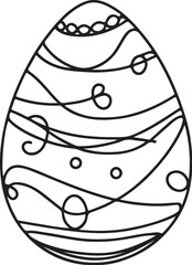 Easter egg simple line icon