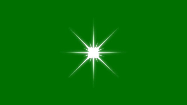 Glowing stars sparkle on green screen, Twinkling stars animation, Sparkling twinkle stars, glowing cartoon doodles, glitter flash animation, transparent overlay, white stars blinking, star shine. 4K